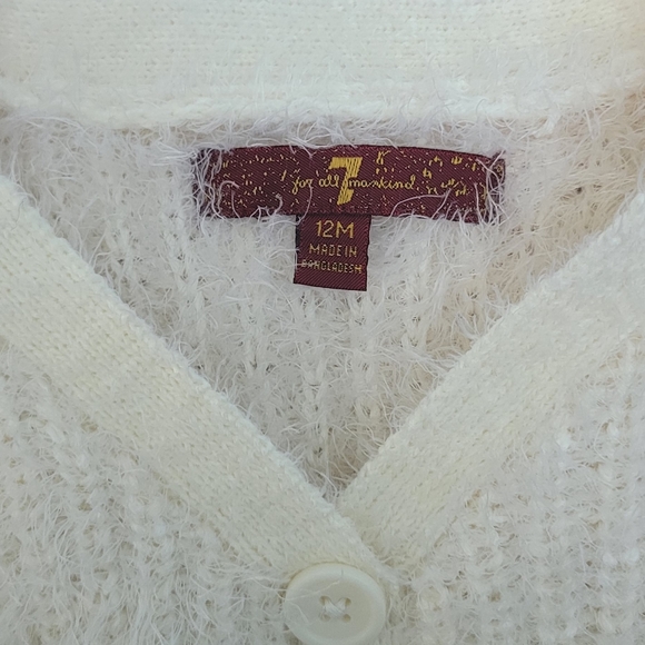 7 For All Mankind Baby Girl Sweater Jeans Set Size 12 Months - Picture 10 of 12